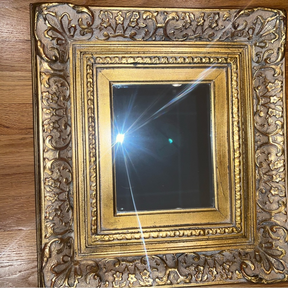 Ornate Gold Square Mirror